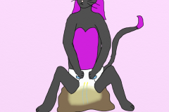 Kimi Sitting - Messy (Paws Out)